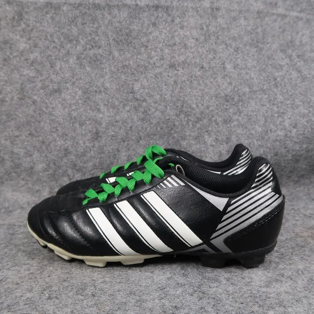 Adidas Shoes Kids 2.5 Soccer Cleats Puntero Black White Sport Athletic Lace Up